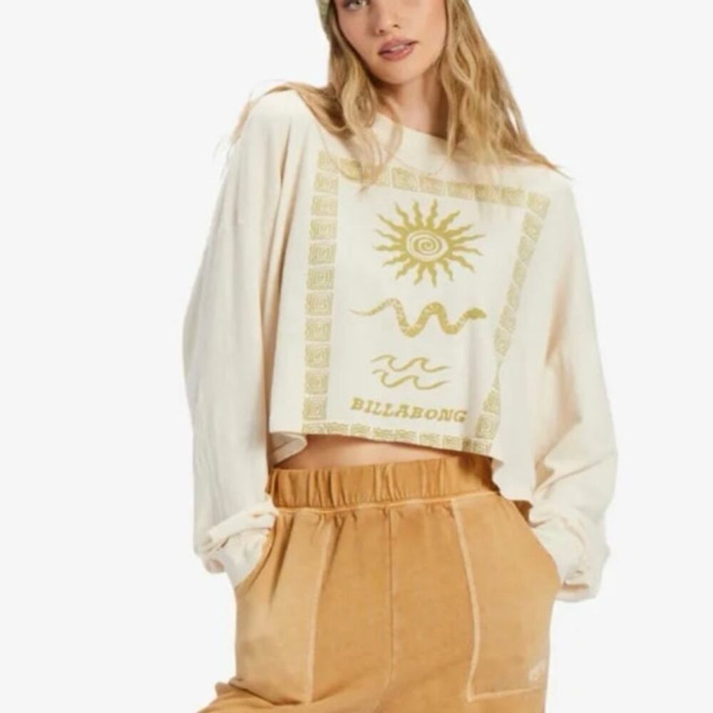 BILLABONG Beach Boyfriend Crop Top Size S